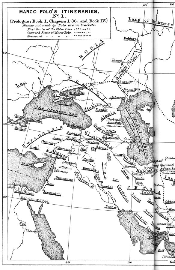 Map compiled Marco Polo himself